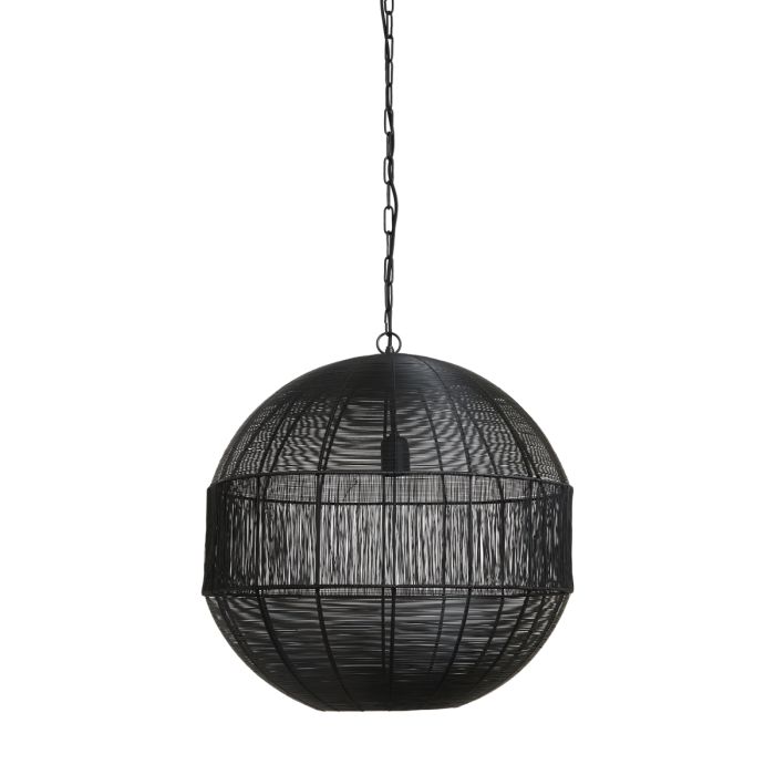 Hanglamp Ø55x56 cm Pilka mat zwart