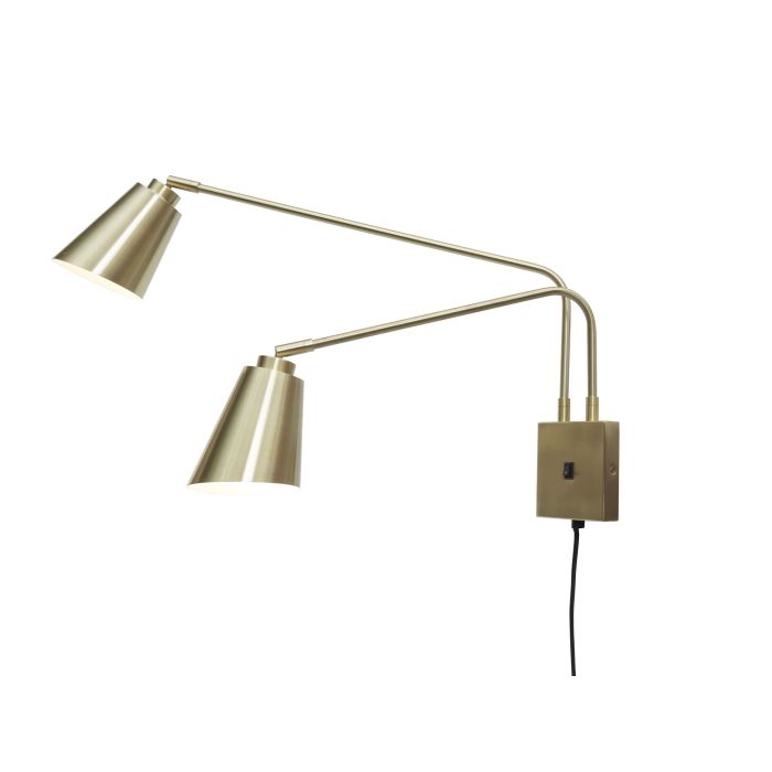 Wandlamp bremen 2-arm, goud 