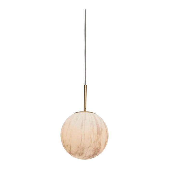 Hanglamp Carrara marmer/goud large 