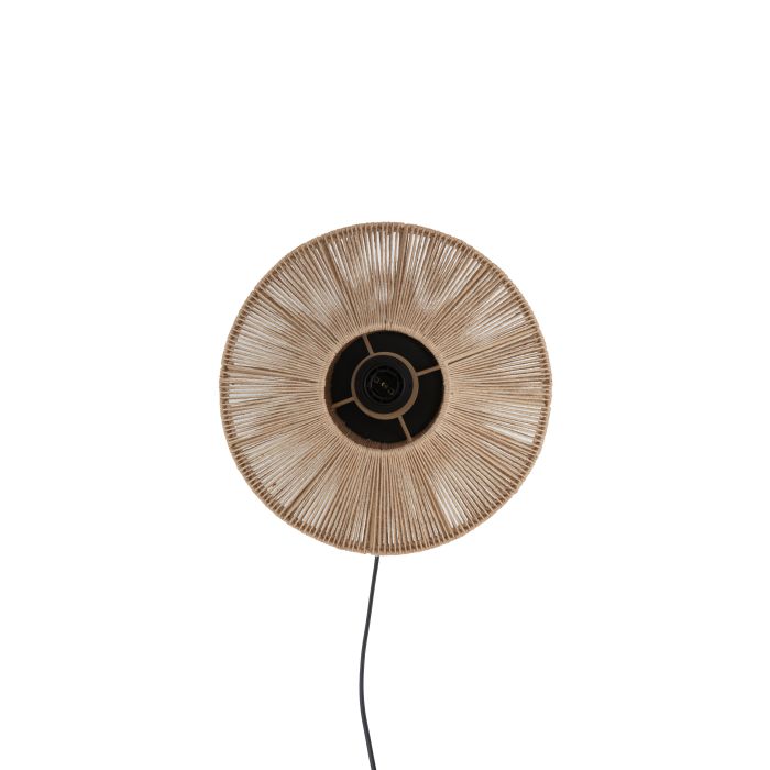 Wandlamp Ø31x31 cm LYRA naturel+mat zwart