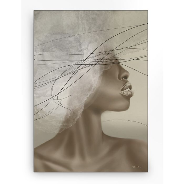 Wanddoek Cloudy thoughts Large incl. frame - 145x190cm