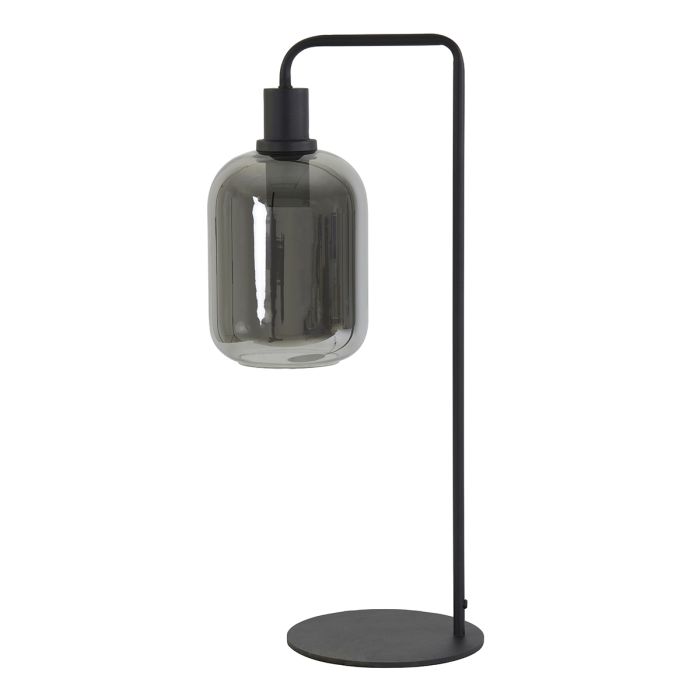 Tafellamp 26x20x60 cm Lekar zwart+smoke glas hoog