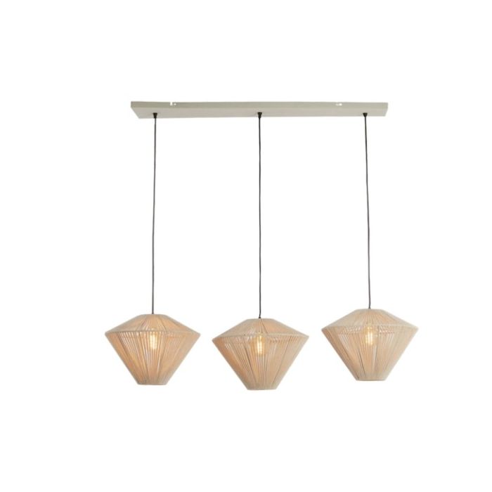 Hanglamp 3L 120x42x130 cm FELIDA crème