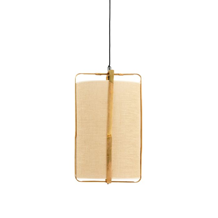 Hanglamp Ø37x66 cm SENDAI zand+bamboe naturel