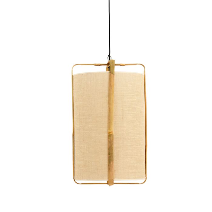 Hanglamp Ø42x70 cm SENDAI zand+bamboe naturel