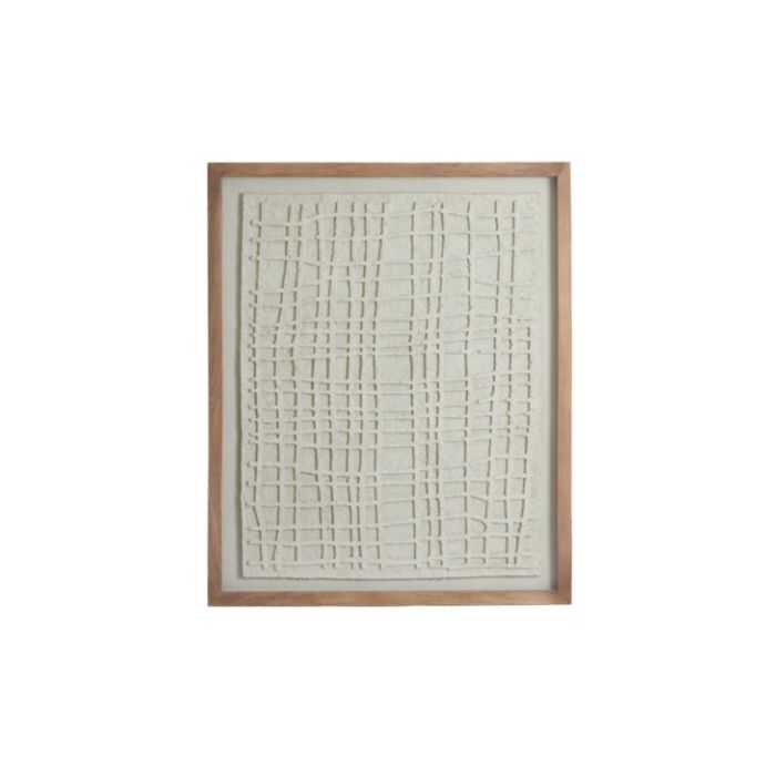 Wandornament 74x2x90 cm HAIKU papier-maché crème