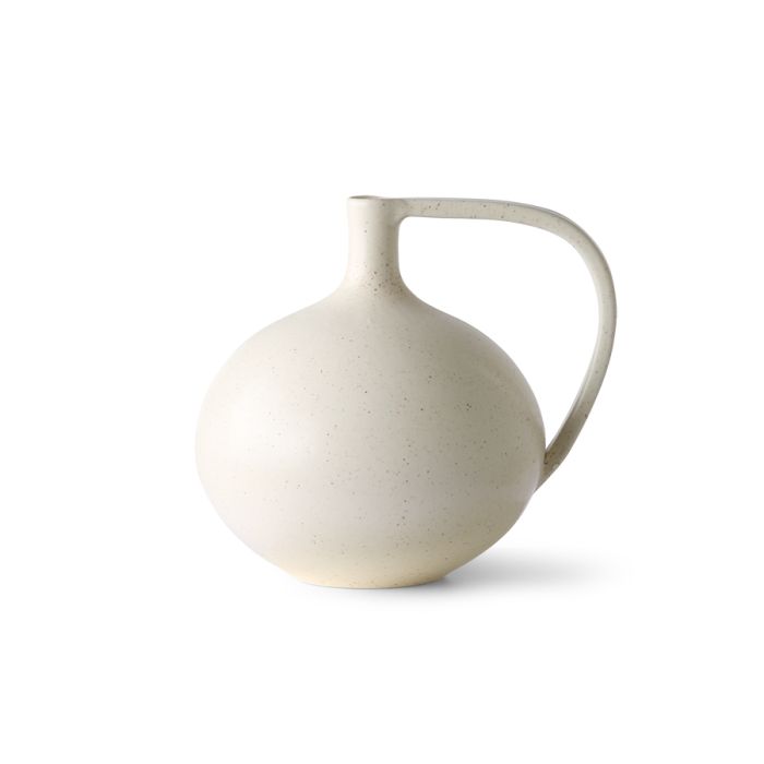 ceramic jar m white speckled