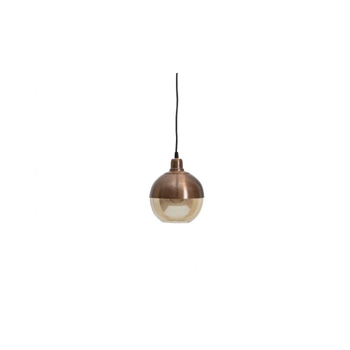 Split hanglamp glas brown brush ø18cm