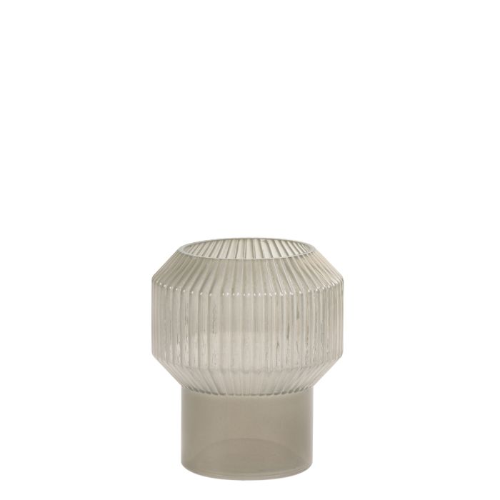 Vaas 16x18 cm Leila Glas Warm Grijs