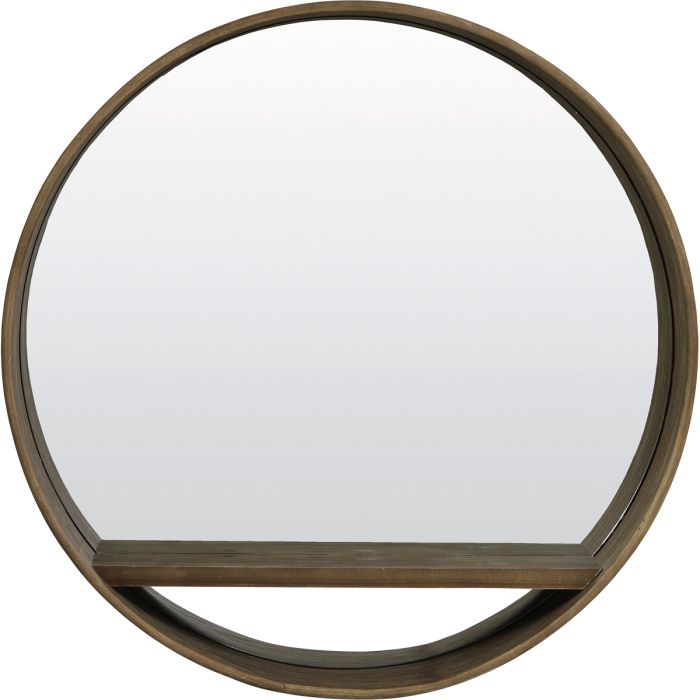 Spiegel 56x11 cm Viria hout donker bruin