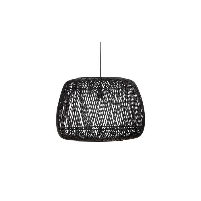 Moza hanglamp bamboe zwart 70x70cm