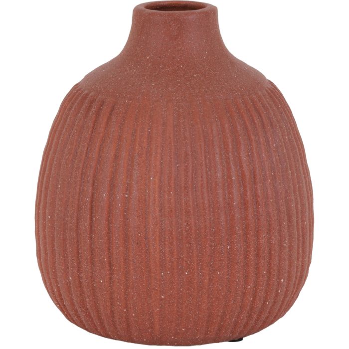 Vaas deco 17,5x21,5 cm Salvada mat terra