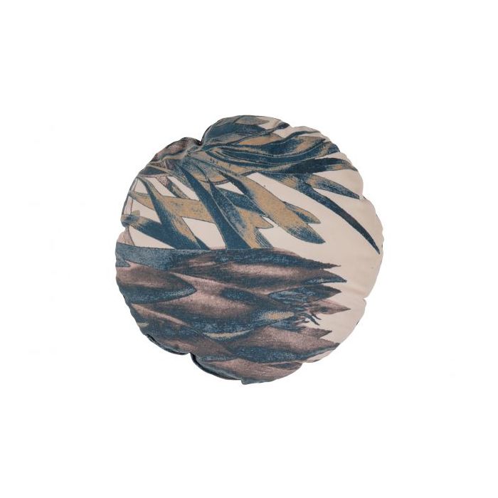 Bouquet kussen printed velvet milk Ø45cm