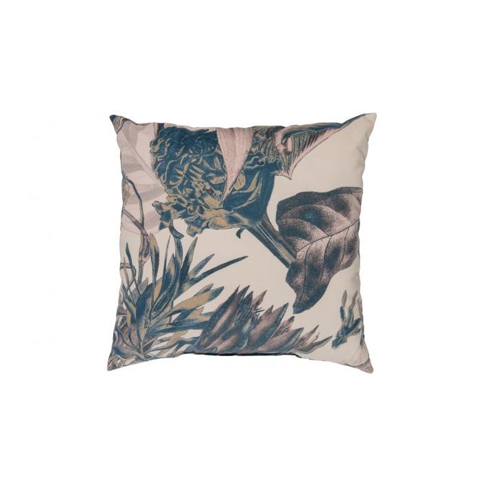 Bouquet kussen printed velvet milk 50x50cm