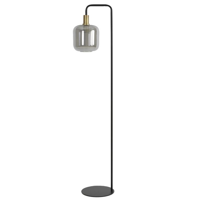 Vloerlamp Lekar 32x28x155 cm antiek brons+smoke glas