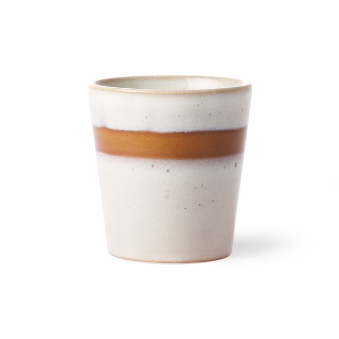70s ceramics: coffee mug, snow S-MODEL