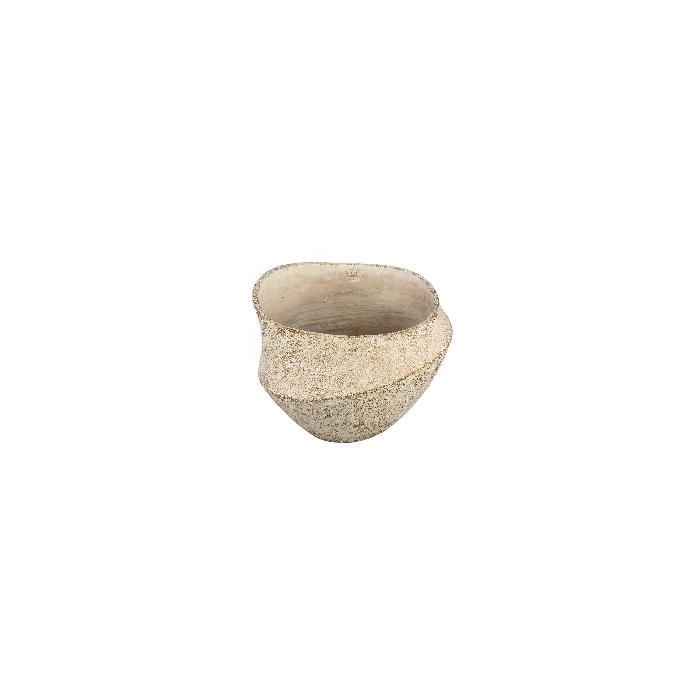 small Summera Cream round paper rope pot layered
