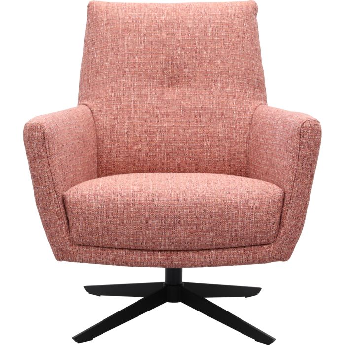 Draaifauteuil Roos zwarte kruispoot