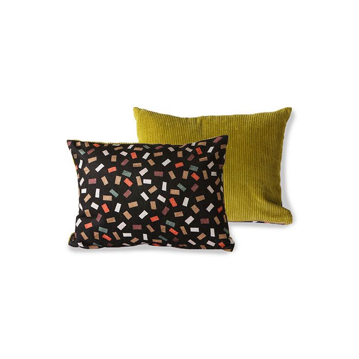  doris for hkliving: printed/rib cushion flakes (30x40)
