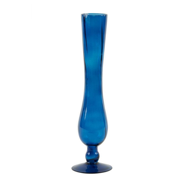 Vaas Bariro Ø10,5x42 cm glas donker blauw