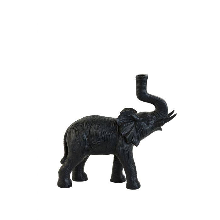 Tafellamp olifant matzwart 37x14x36cm