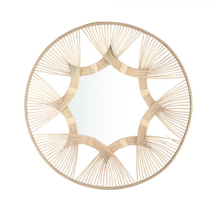 bamboo mirror with round frame