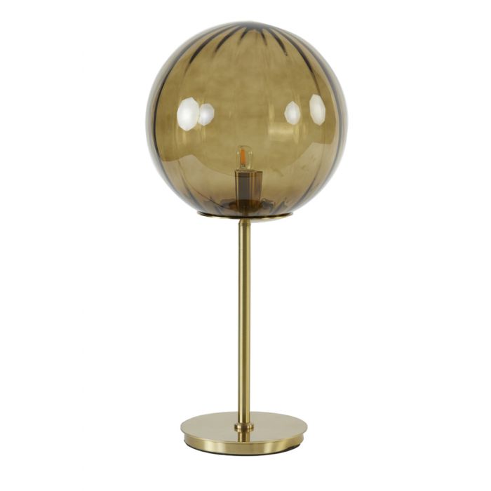 Tafellamp Magdala 25x53cm glas bruin/goud