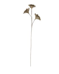 Ornament 3 bloemen 20x73 cm licht goud