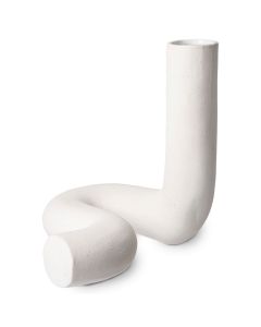 hk objects: ceramic twisted vase matt white