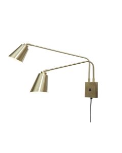 Wandlamp bremen 2-arm, goud 