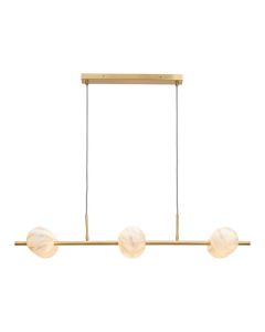 Hanglamp Carrara marmer/goud 6 lichts 