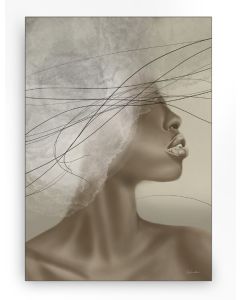 Wanddoek Cloudy thoughts Medium incl. frame - 110x145cm