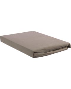 Hoeslaken Jersey Splittopper Taupe 140x200/220