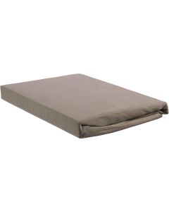 Hoeslaken Jersey Topper Taupe 80/90x200/210