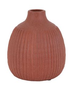 Vaas deco 17,5x21,5 cm Salvada mat terra