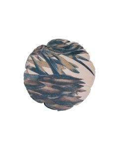 Bouquet kussen printed velvet milk Ø45cm