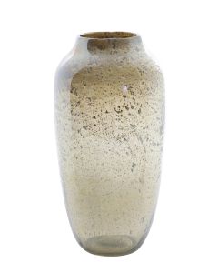 Vaas 21x40 cm Noami Glas Steenslag Amber