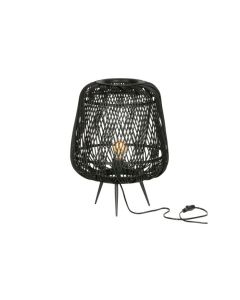 Moza tafellamp bamboe zwart