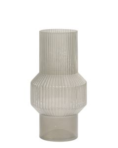 Vaas 16x30 cm Leila Glas Warm Grijs