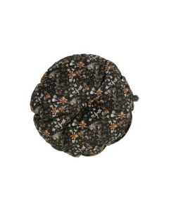 Vogue kussen ø45 fluweel aquarel flower zwart/ S-MODEL.