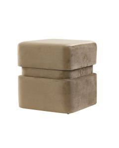 Poef 40x40x42,5 cm PIAZZA velvet bruin