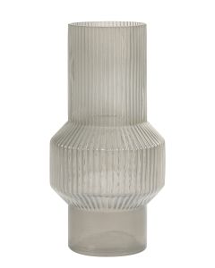 Vaas 19x35 cm Leila Glas Warm Grijs
