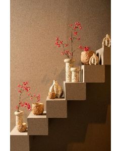 Jordana Cream organic shaped ceramic bottle pot M