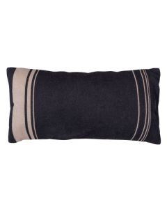 Alba sierkussen gestreept zwart/brique 30x60cm