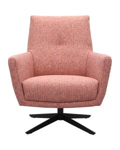 Draaifauteuil Roos zwarte kruispoot