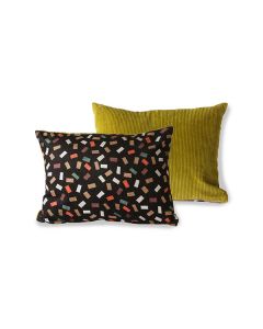 doris for hkliving: printed/rib cushion flakes (30x40)