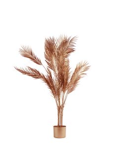 Ornament palmtree in pot Ø110x120 cm  metallic licht koper