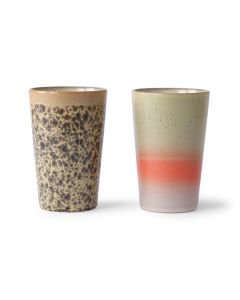 70s ceramics: tea mugs, titan (set of 2)