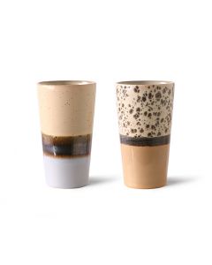 70s ceramics: latte mugs, zenith (set of 2) S-model