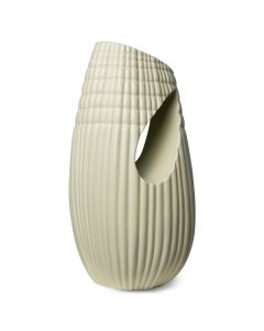 hk objects: ceramic ribbed vase matt minty